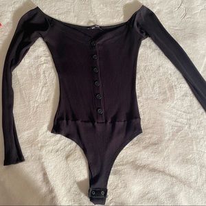 Long sleeve black bodysuit